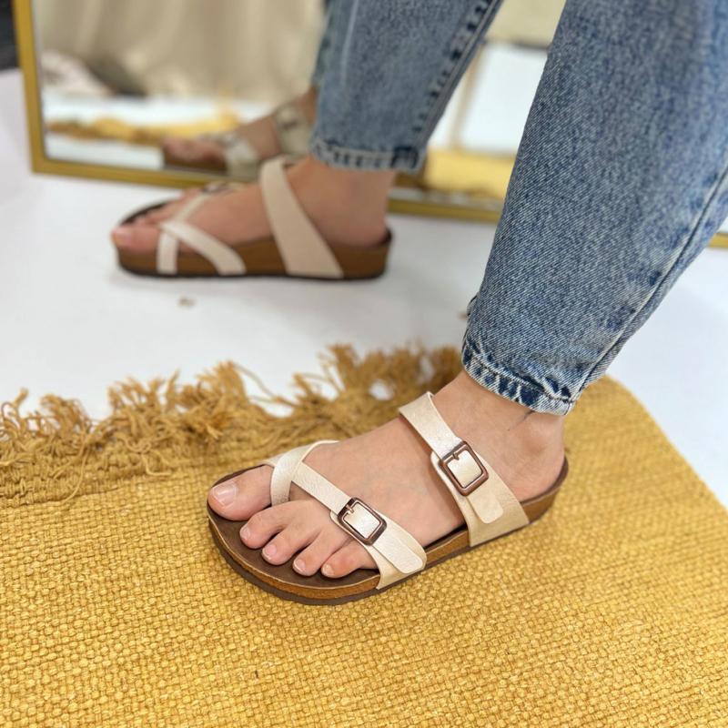 Birkenstock Çapraz Bej