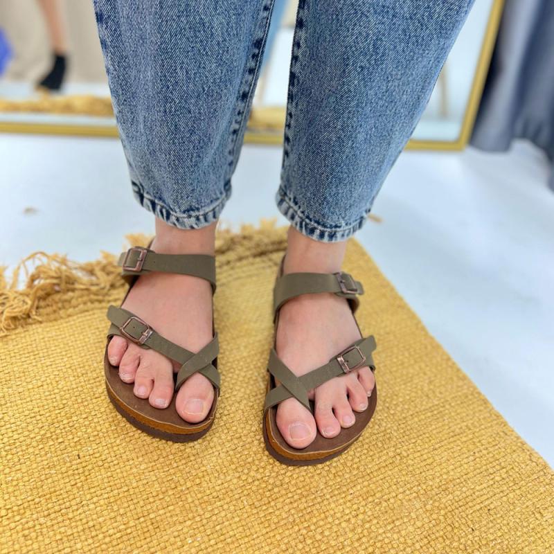 Birkenstock Çapraz Haki