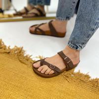 Birkenstock Çapraz Kahverengi