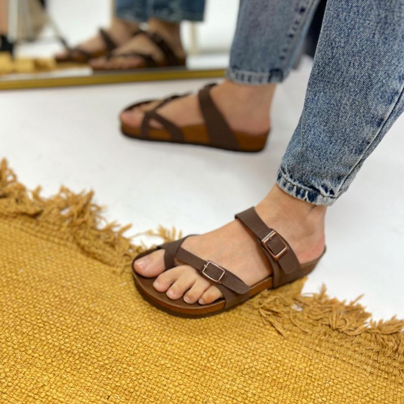 Birkenstock Çapraz Kahverengi