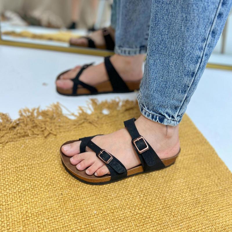 Birkenstock Çapraz Siyah