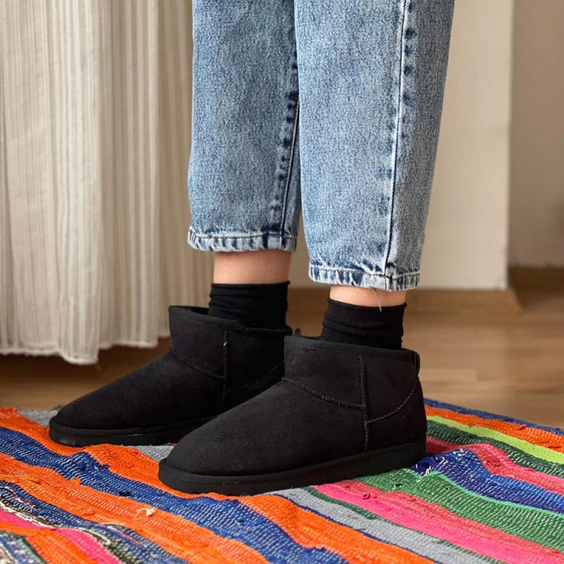 Ultra Mını Alçak Taban Bot Siyah