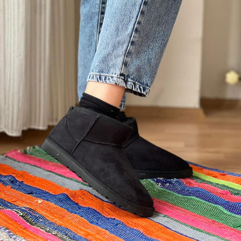 Ultra Mını Alçak Taban Bot Siyah